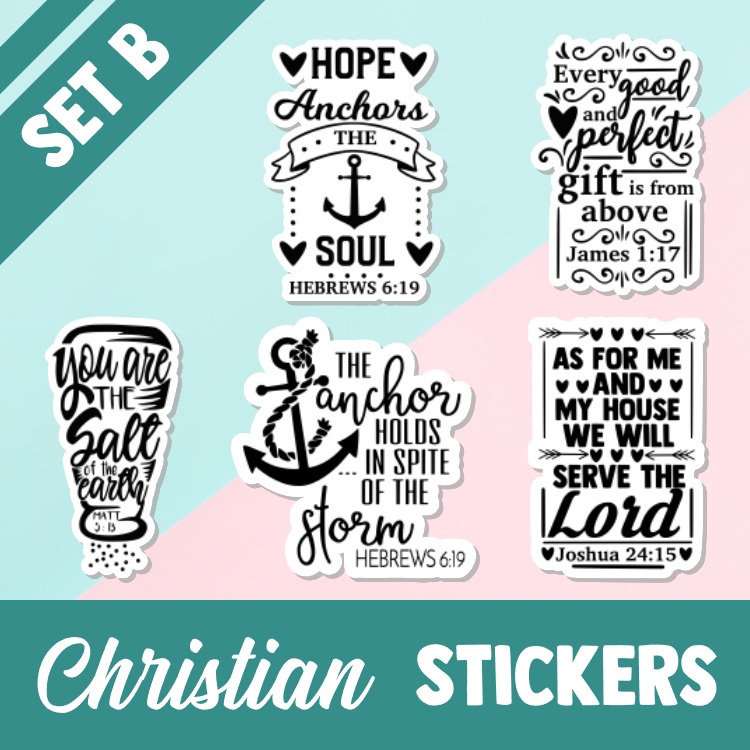 Christian Sticker Bible Verse Sticker Printed for Gifts Gadgets and ...