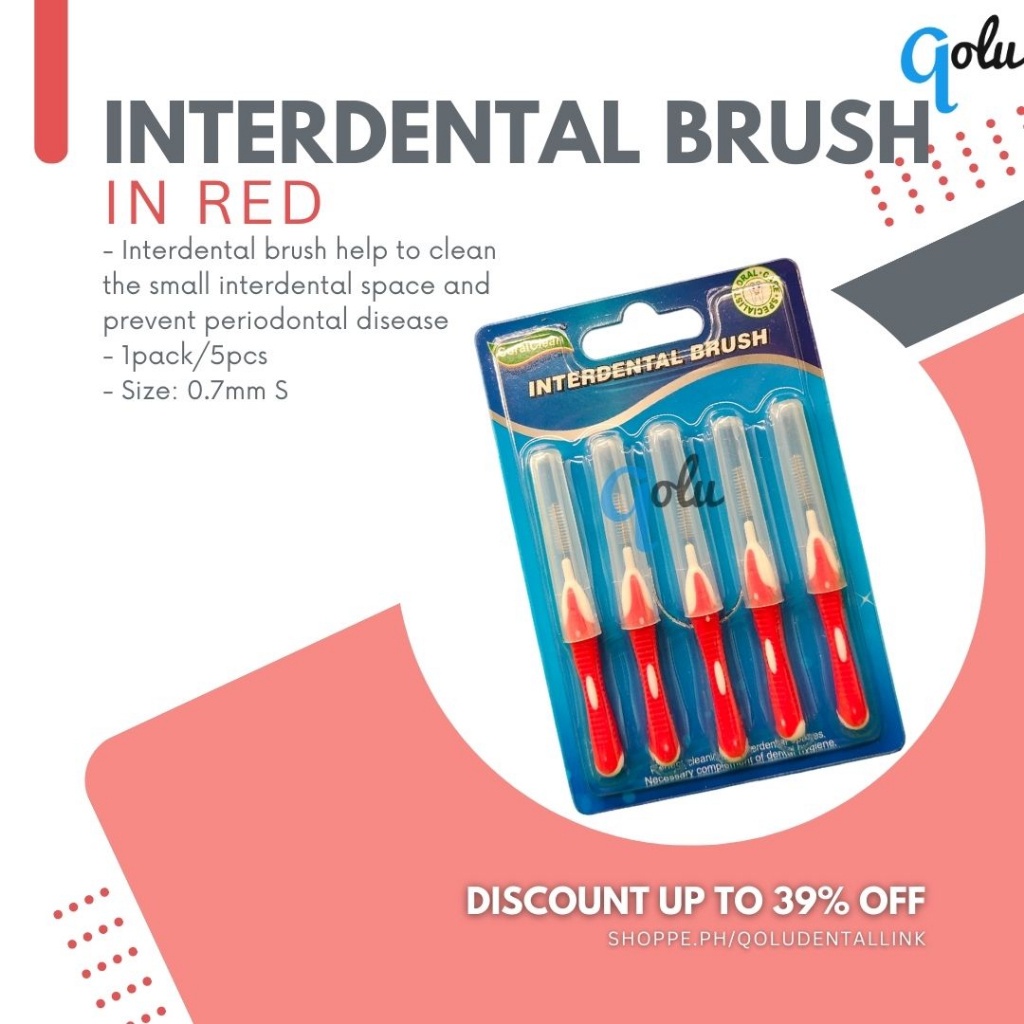 Qolu nterdental Brushes Blue Original size S For in between teeth bracket / braces Shopee