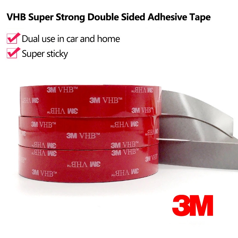 3M VHB Super Strong Double Sided Adhesive Tape Rubber Foam Waterproof ...