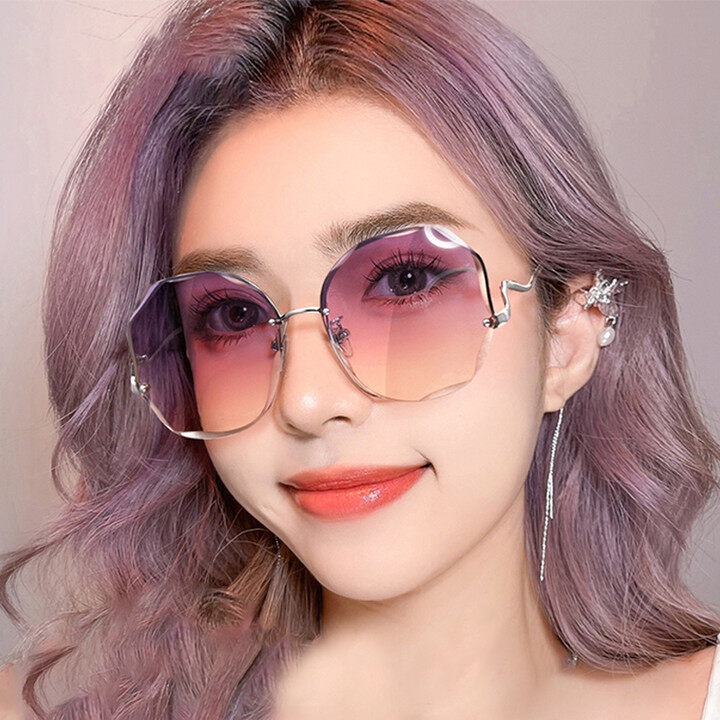 Version of Gradient Candy Color Cool Sunglasses Anti-radiation Glasses ...