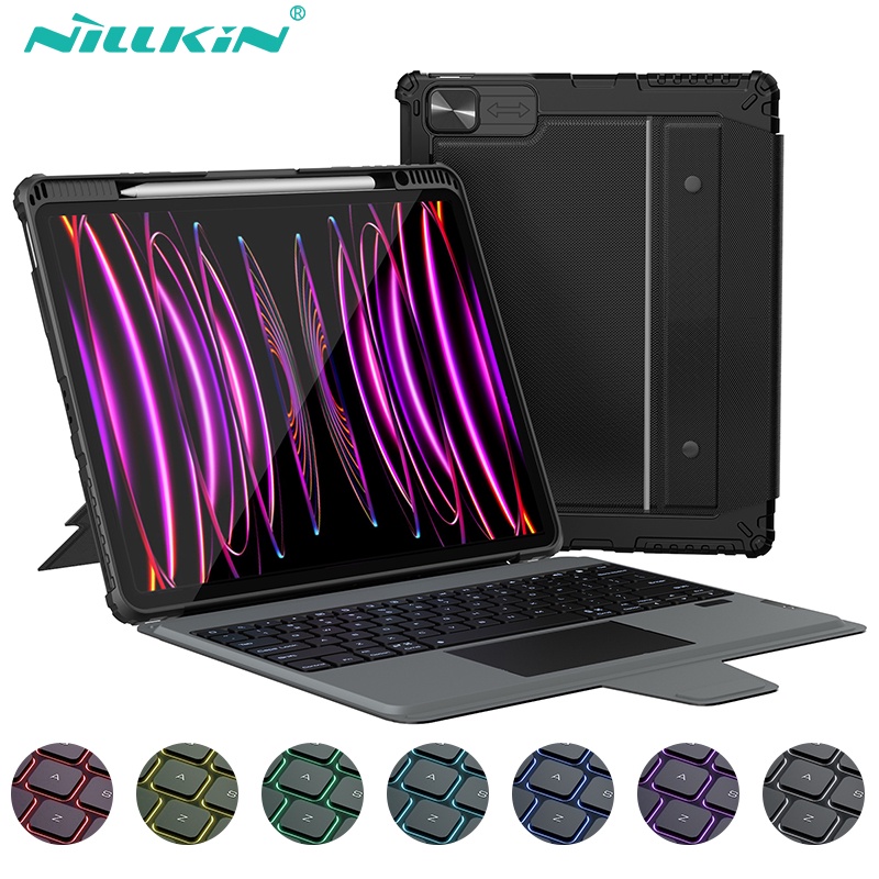 NILLKIN Backlight Keyboard Case For iPad Pro 12.9 2022 2021 2020 ...