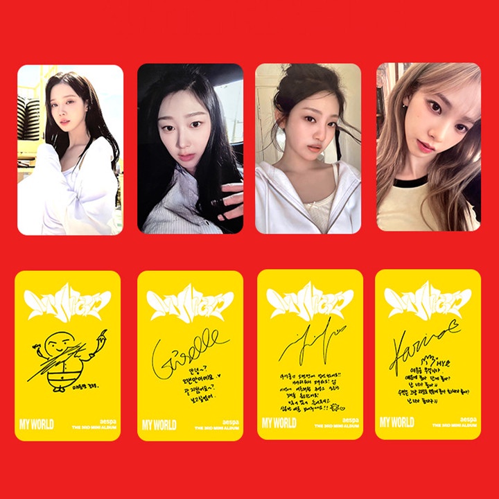 4pcs/set MY-WORLD Album S-MINI Photocards Lomo Cards NINGNING