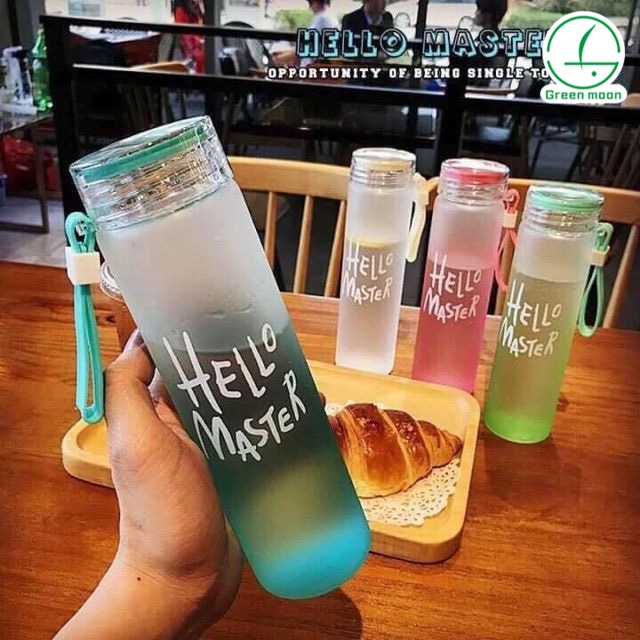 Green Moon Hello Master Bottle Water Drinking Glass Water bottles ...