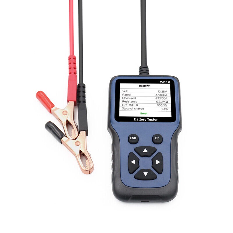 V311B Car Battery Tester Charger Analyzer 12V 2000CCA Voltage Battery