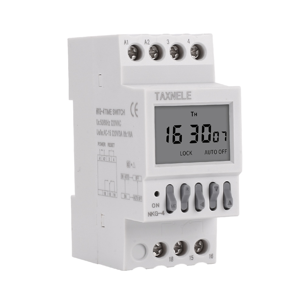 NKG-4 Din Rail Timer Intelligent Microcomputer Auto Bell Ring Timer ...