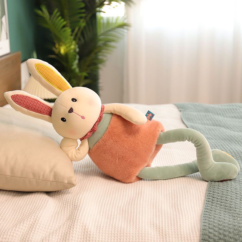 Genuine Warm Sun Rabbit Plush Teddy Bear Ragdoll Cute Doll Bed Sleeping ...