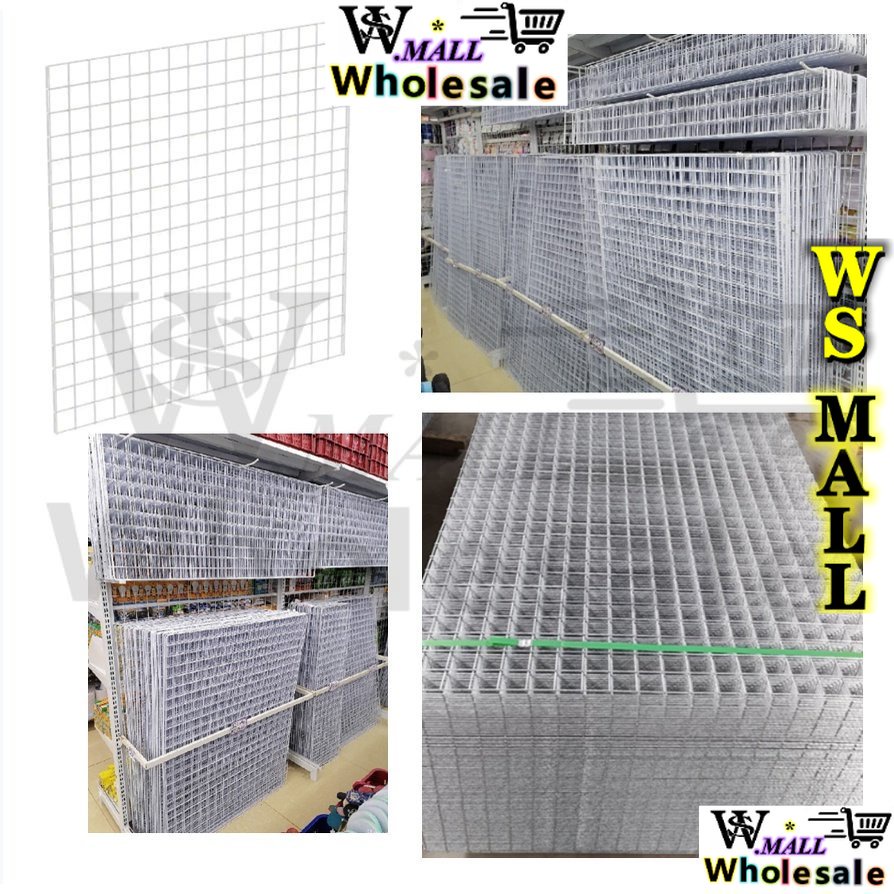 WS MALL Steel Matting Vertical Garden Mesh Wire Steel Thick White Steel