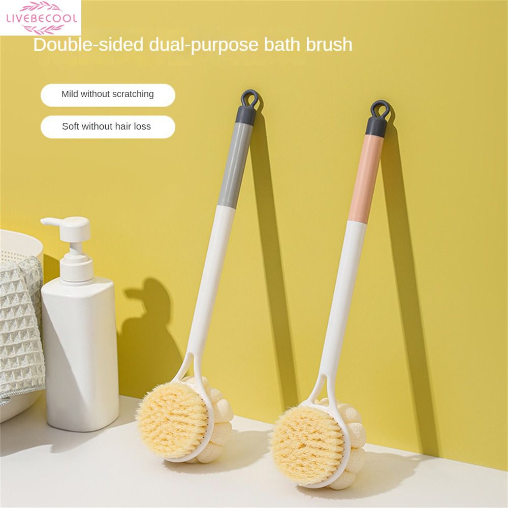 Doublesided Bath Artifact Long Handle Bath Brush Soft Hair Massage