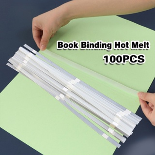 100Pcs Thermal Glue Strips for Book Binding Hot Melt Binding Machine Binder