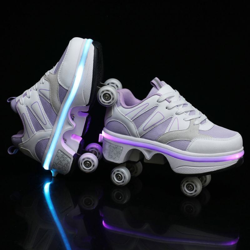 (PO) Kick ROLLER SHOES Rollershoes TIKTOK Roller Skates Four Wheel Roller skates adult