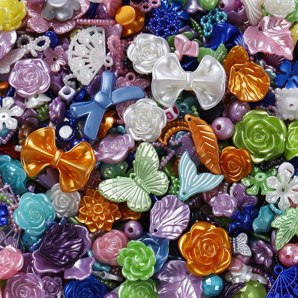 St Kunkka G Bag Multicolor Mixed Acrylic Beads Irregular Shape Diy