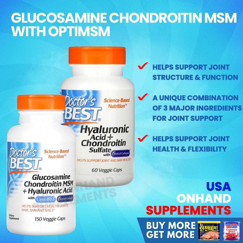 USA Onhand Doctor's Best, Hyaluronic Acid + Chondroitin Sulfate