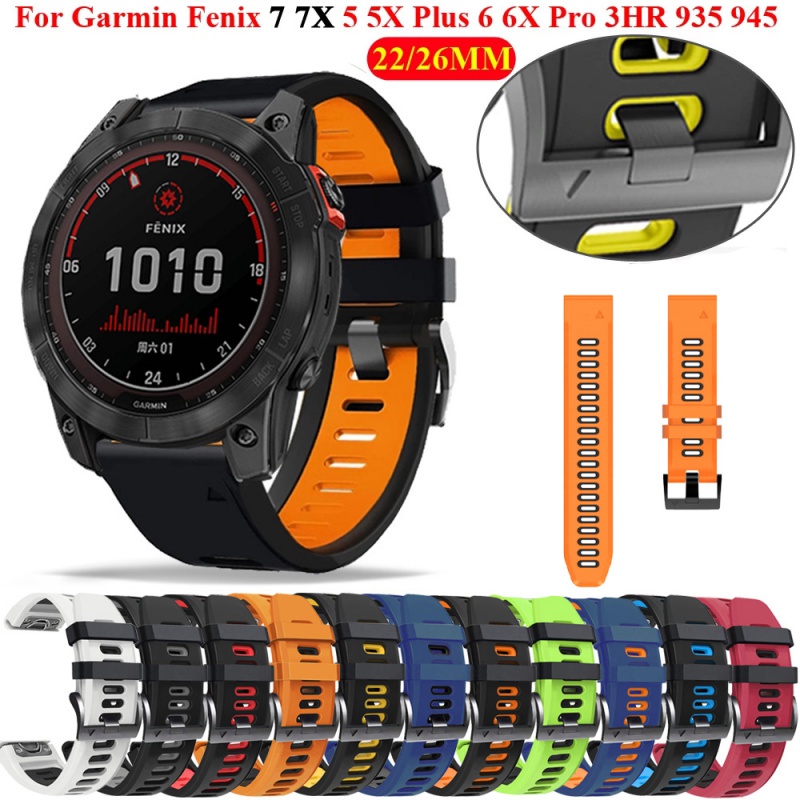 22 26mm Silicone Watchband Wrist Straps For Garmin Fenix 7 7x 6 6x Pro 5 5x Plus Epix 945