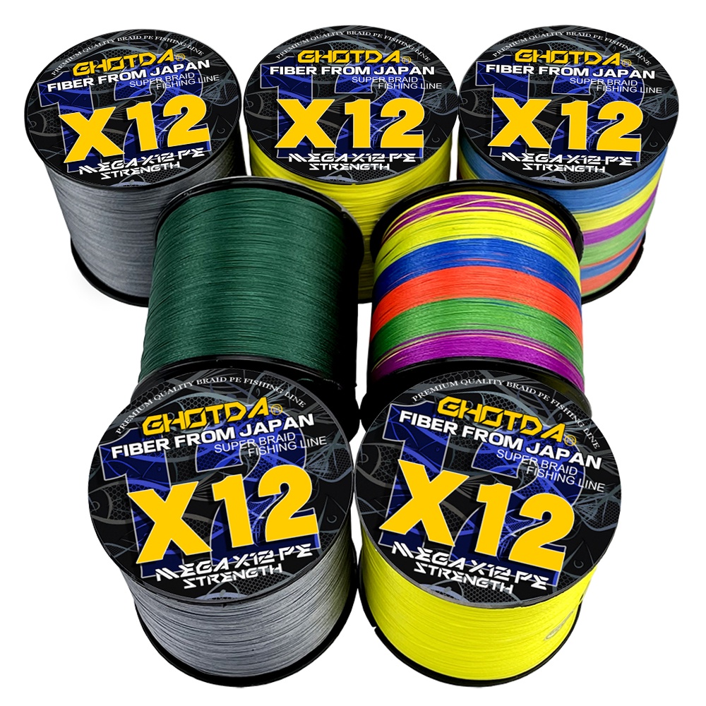 Ghotda Gaining Braid Fishing Line 12 Strands 300M100M PE Braided ...