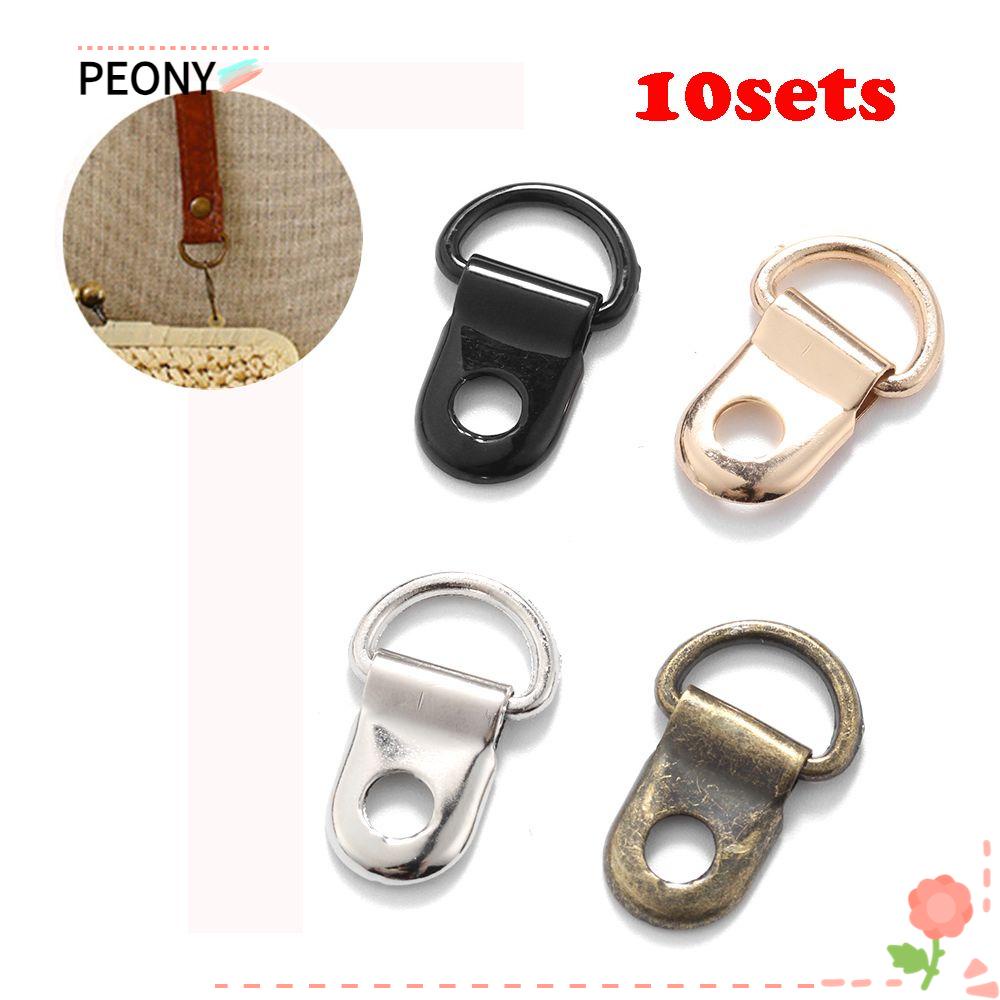 1 Pair D-Ring Buckle Handbag Side Strap Clip DIY Bag Hardware Craft Accessories - Foto 10