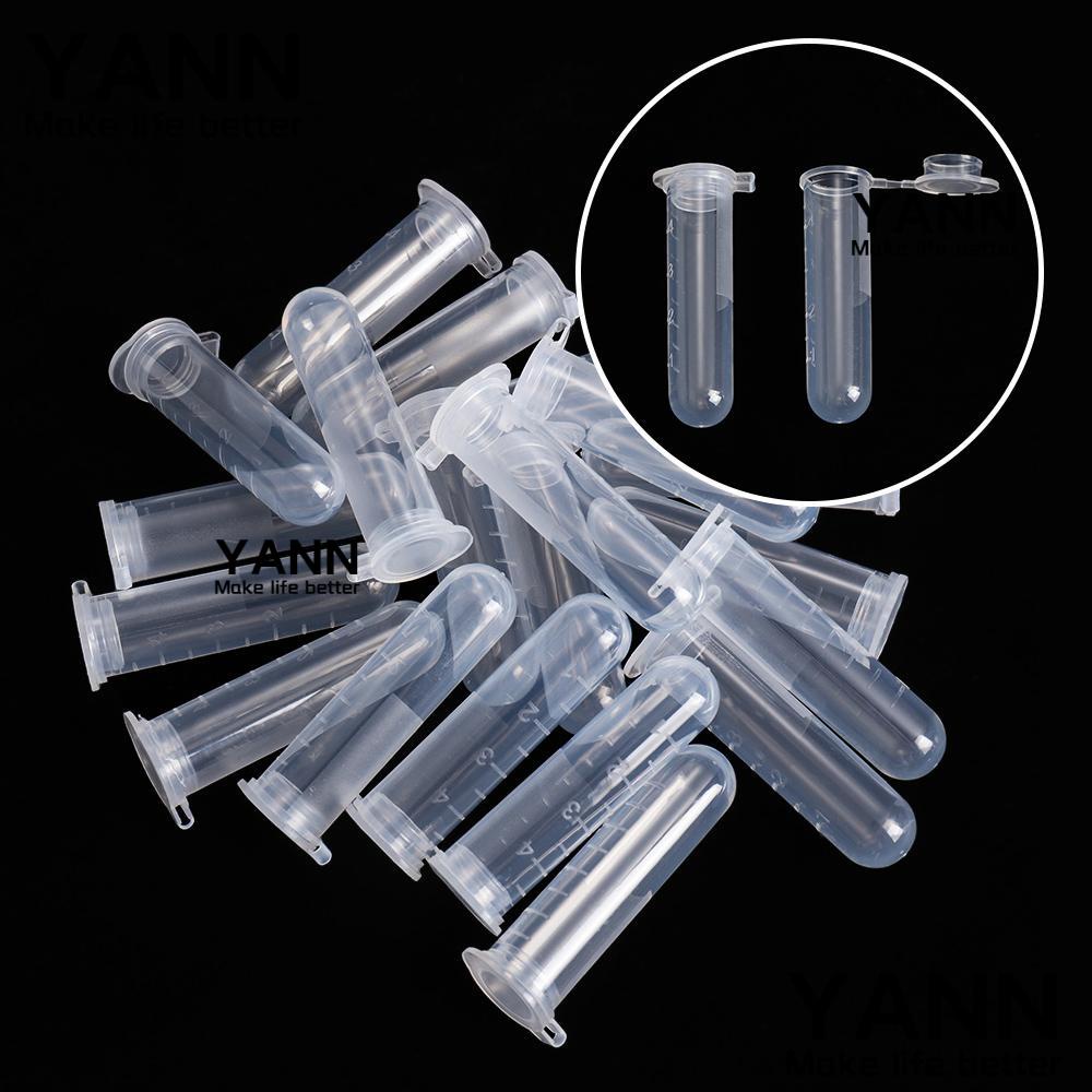 YANN 20PCS 5ml Container Round Bottle Storage Lid Plastic Centrifuge ...