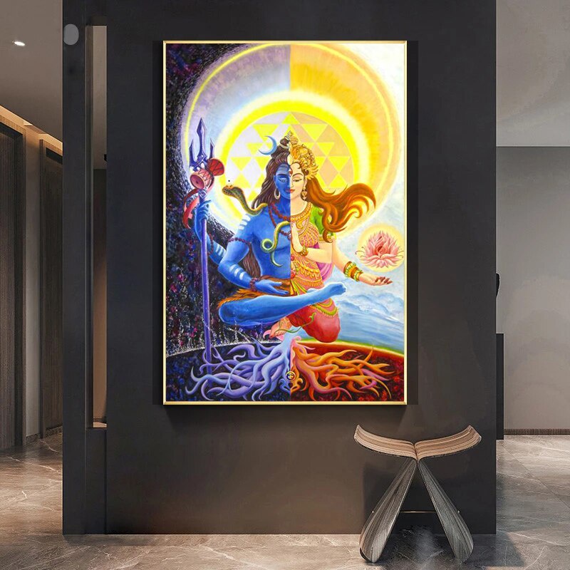 Lord Shiva Wall Posters and Prints Hindu Gods Canvas Paintings Wall ...