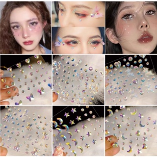 Glitter 3D Face Rhinestones Glass Sticker Makeup Body Jewelry
