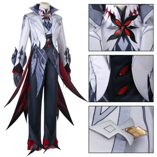 SQ2 Genshin Impact Anime Arlecchino Cosplay Costume Fatui Coat Trousers ...