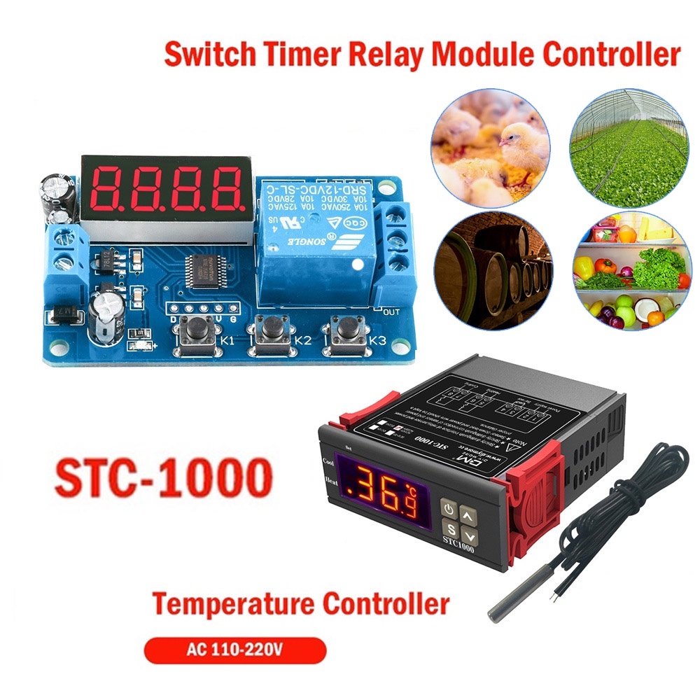 Temperature Incubator STC1000 Relay Module Switch Trigger Time Delay