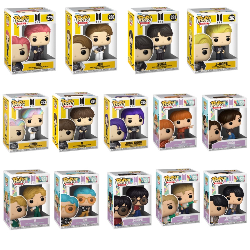 Funko Pop Kpop Rocks: BTS - Jimin Jung Kook V RM Jin Suga J-Hope 279 ...