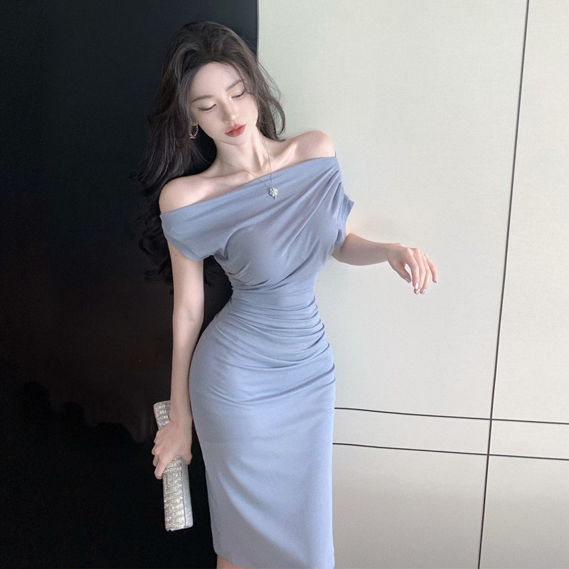 summer beach long dress for woman casual korean plain birthday cocktail ...