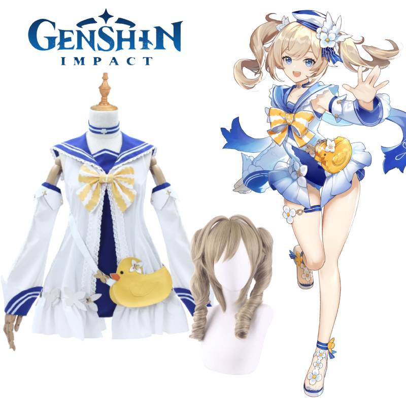 Genshin Impact Barbara Summer Cosplay Swimsuit Summertime Sparkle ...