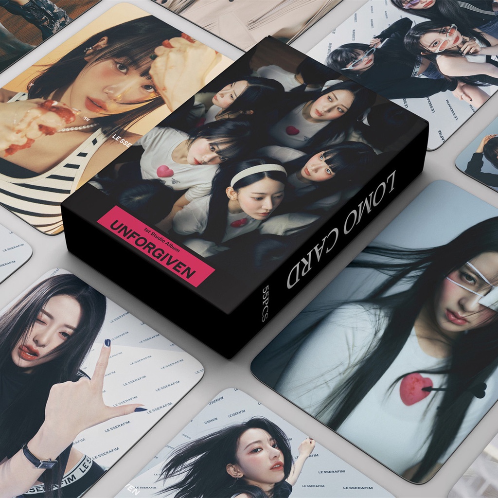 55pcs/box LE SSERAFIM 1ST Album Photocards Lomo Cards