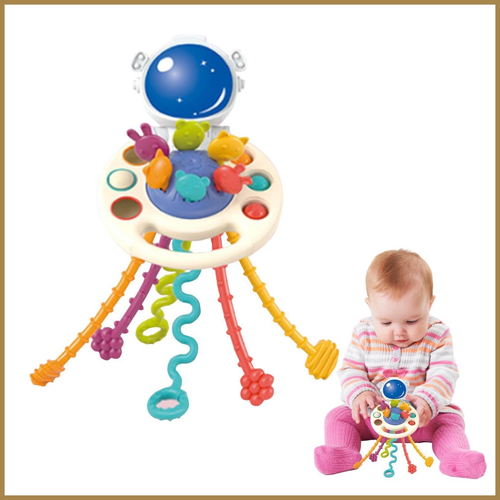 Pull String Toy Food Grade Silicone Pull String Activity Toy Sensory ...