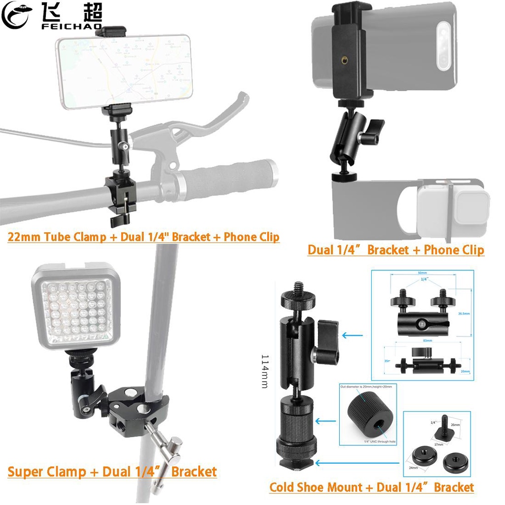 FEICHAO Carbon Selfie-Stick Verlängerung - Für Action Kameras
