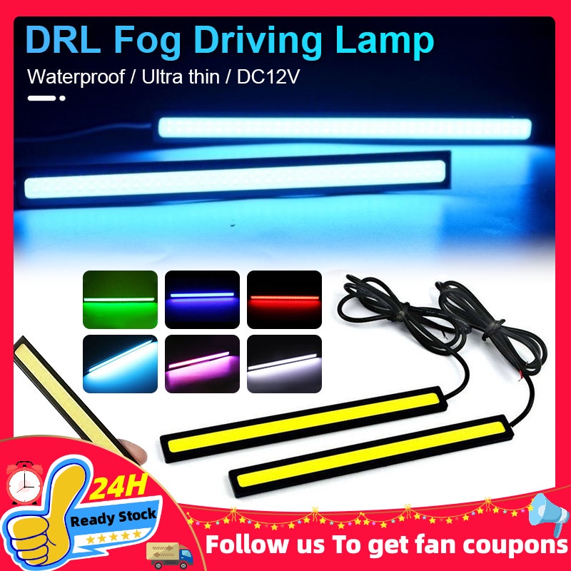 Car Daytime Running Light 17CM DRL COB Waterproof Super Bright Styling ...