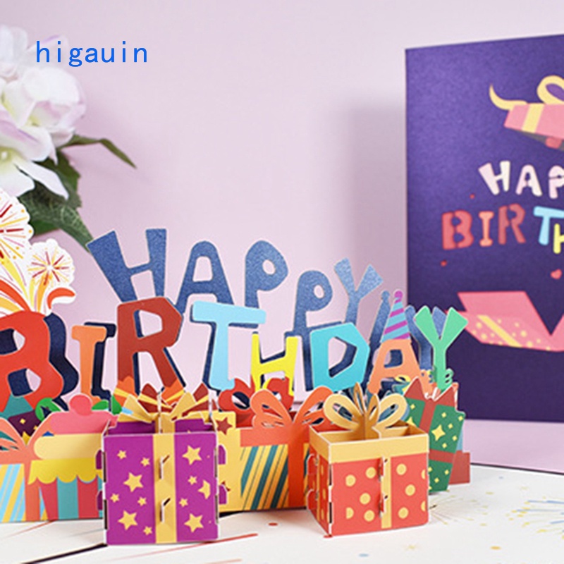 Happy Birthday Card, 3D Pop Up Happy Birthday Greeting Cards with ...