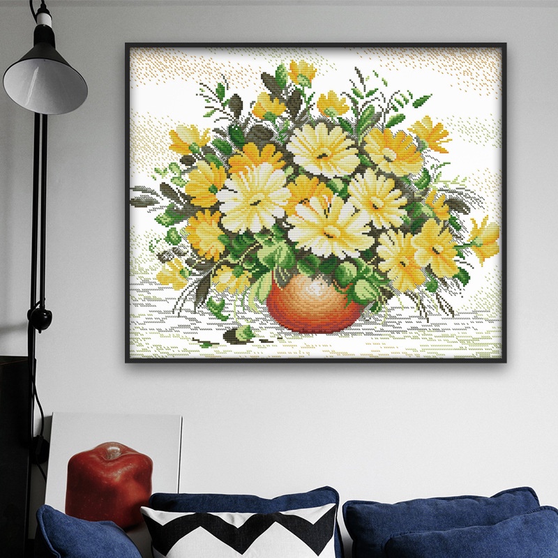 Joy Sunday Stamped Cross Stitch Kits Daisy Pattern 14CT or 11CT, 9CT