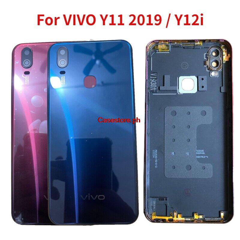 Cas-Back Cover For VIVO Y11 2019 1906 Y12i Rear Cover Rear Door Housing  Case +Camera Lens+Side Key Butttons