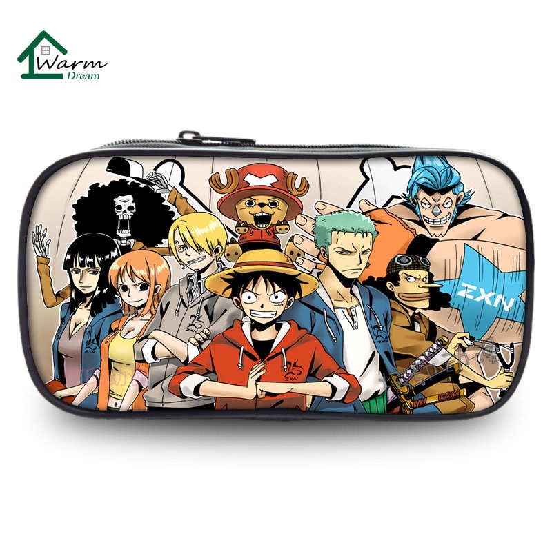 ONE PIECE Pencil Case Large Capacity Monkey D.Luffy Pencil Box School ...