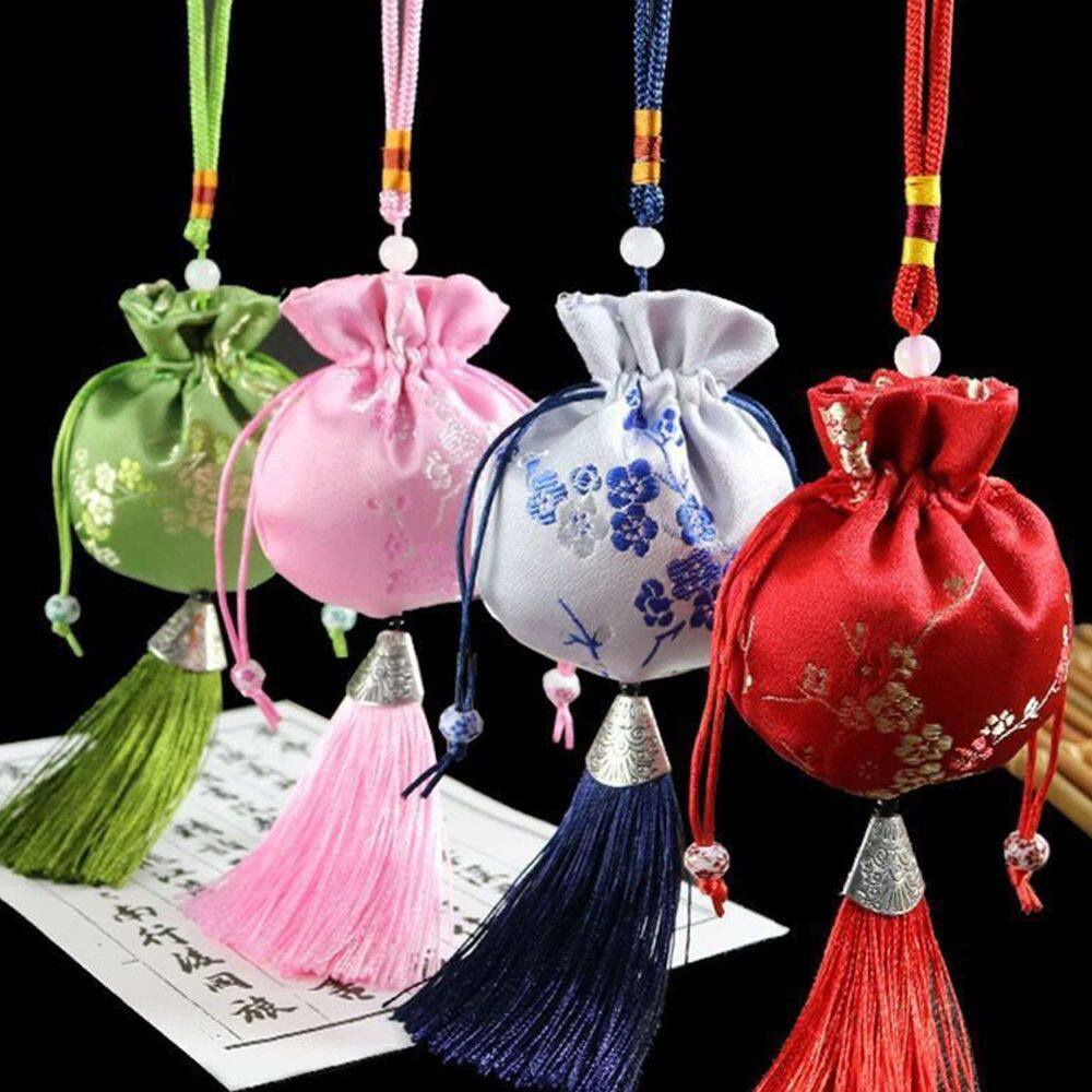 Chinese Style Pouch Pendant Brocade Car Hanging Jewelry Packaging Small ...