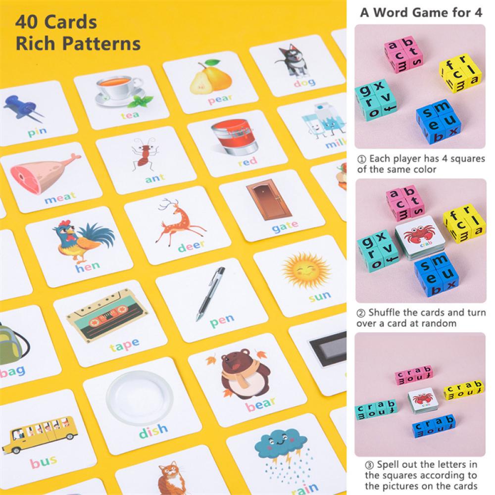 Geetoy Letter Spelling Flash Cards Puzzle Game English Words Puzzle ...