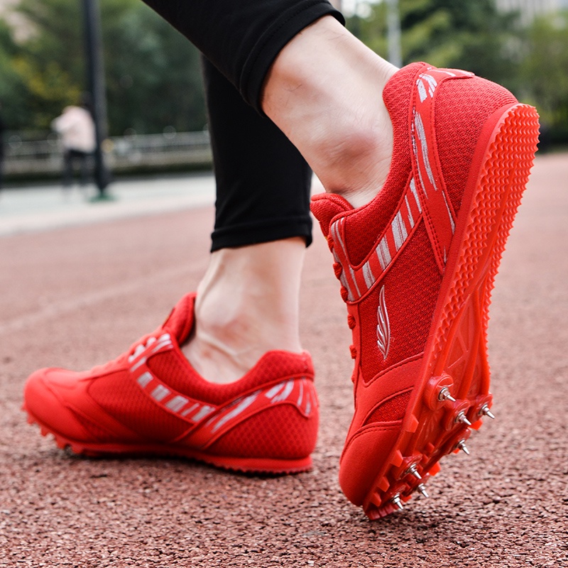 Ready Stock Large Size 32 46 Professional Track and Field Shoes Spikes Mesh Sports Shoes Training Competition Shoes Distance Jump Sports Shoes Body Measurement Shoes Short Running Shoes Running Traini...