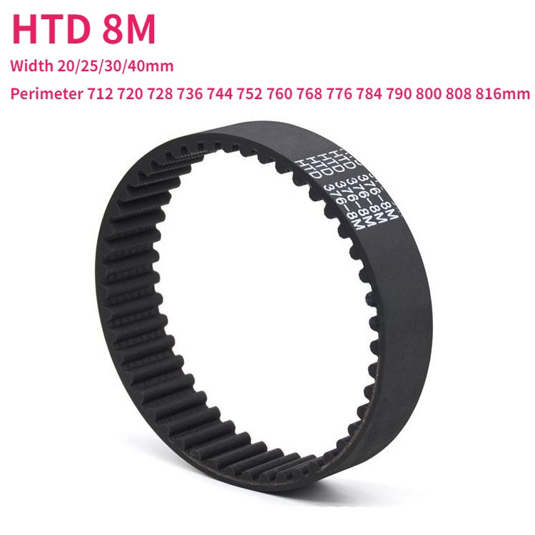 HTD 8M Synchronriemen Set - 10 Stück Zahnriemen Verschiedene Längen Bis 840mm