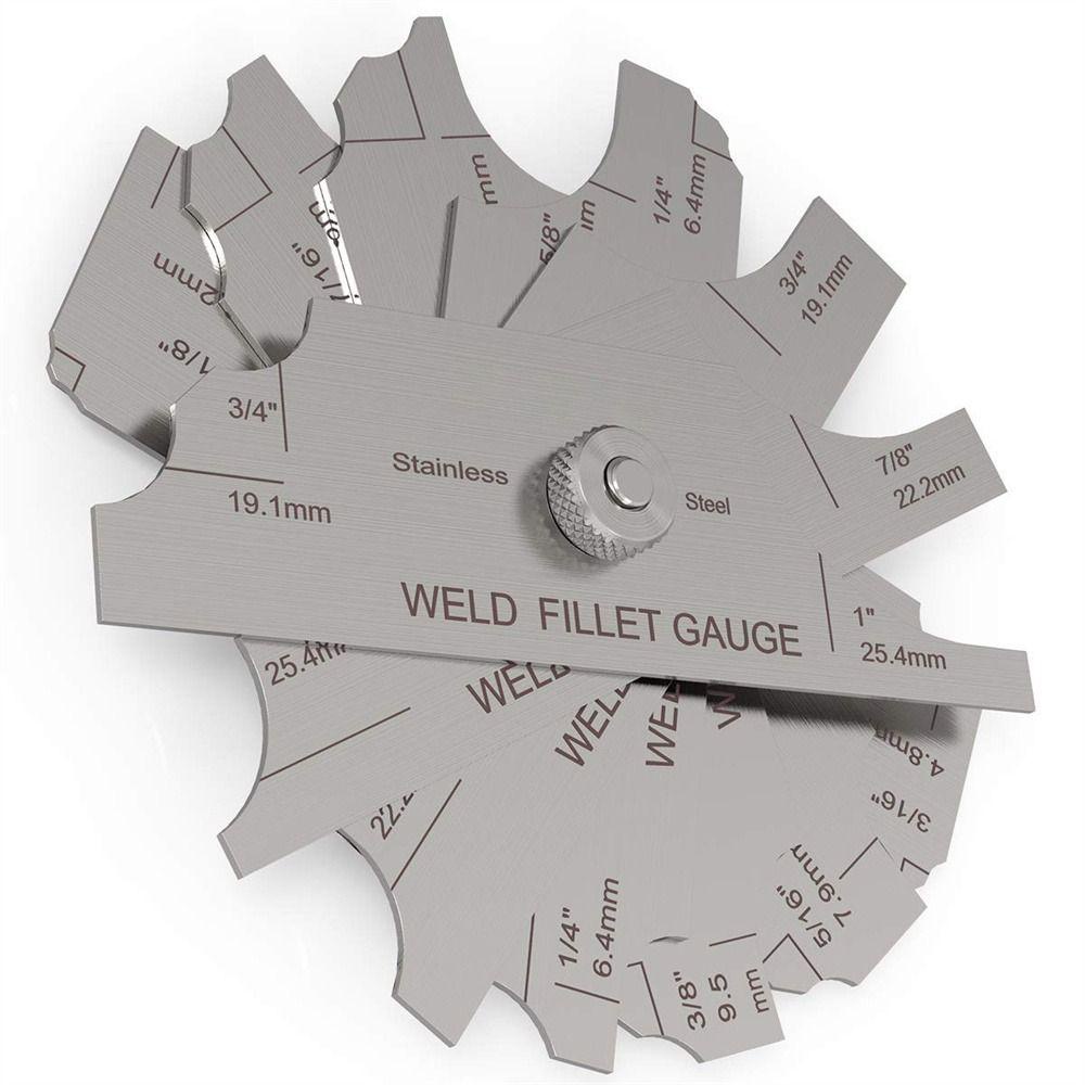 ONE-JANE 7PCS Weld Fillet Gages Set, MG-11 1/8''-1'' Welding Gauge ...