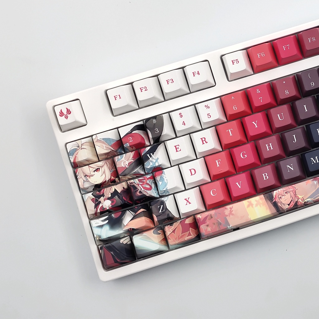 PBT 5-side Dye sublimation Cherry Profile keycap set Maple Wanye keycap ...