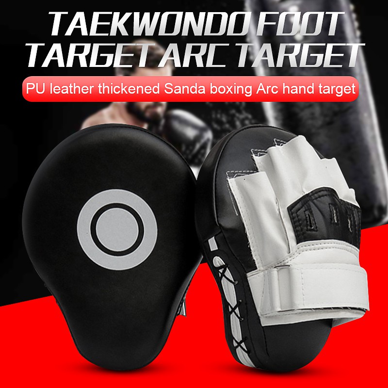 Boxing Leather Punch Focus Mitts,Target Training Hand Pads for Karate