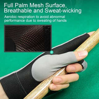 FARUTA Guanti elastici a 3 dita per tiratori da biliardo Carom Pool Snooker Stecca Sport Indossare sulla mano destra o sinistra Taglia M (nero) (colore: blu, taglia: grande