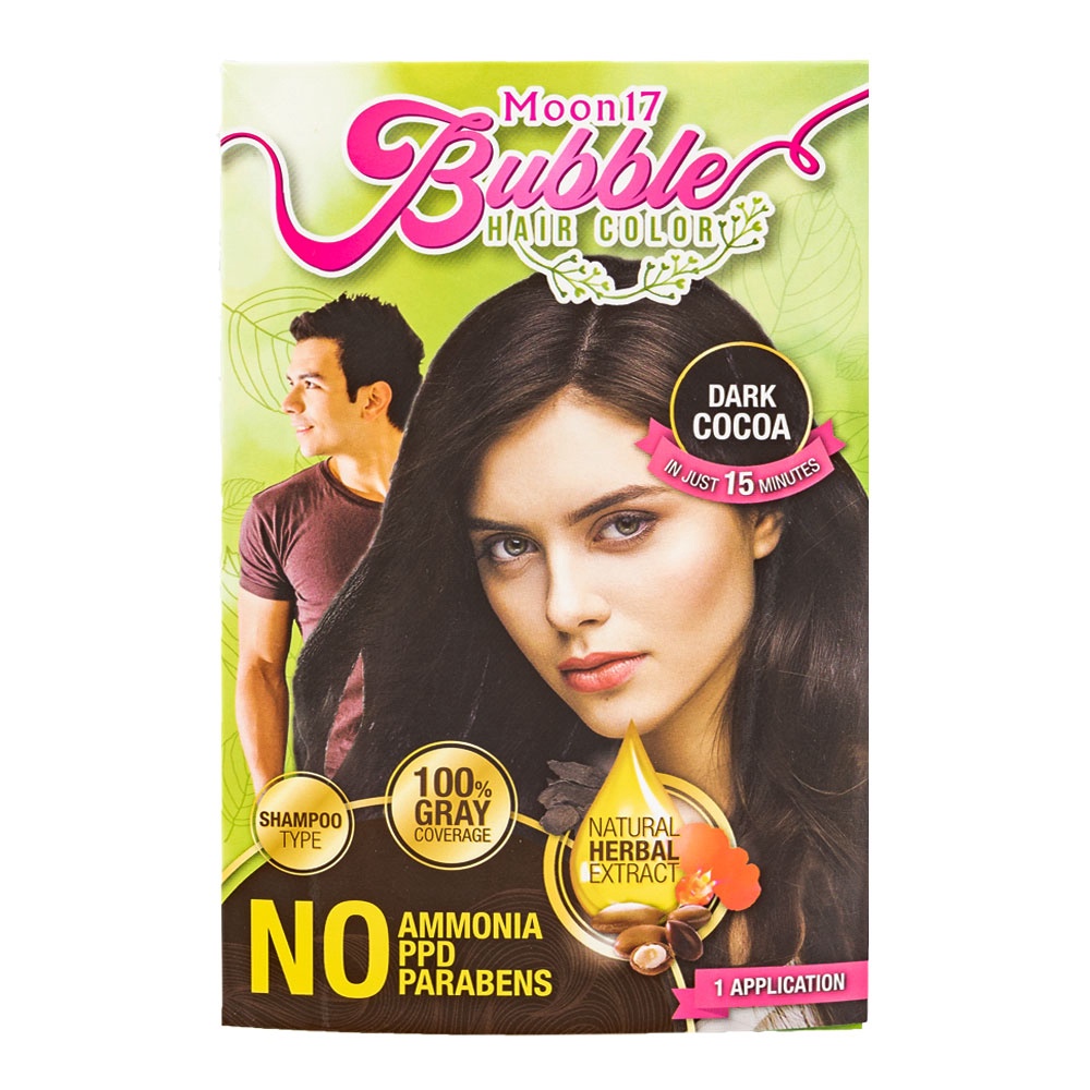 Moon17 Bubble Hair Color - Dark Cocoa Herbal Extract Hair Color Home ...