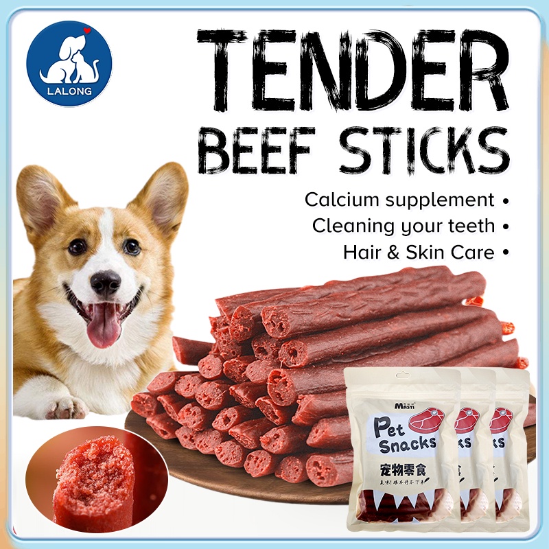 500g Pet Snacks Dog Cat Treat Real Strips Pet Beef Food Pet Treats Can be  used for Puppy Training