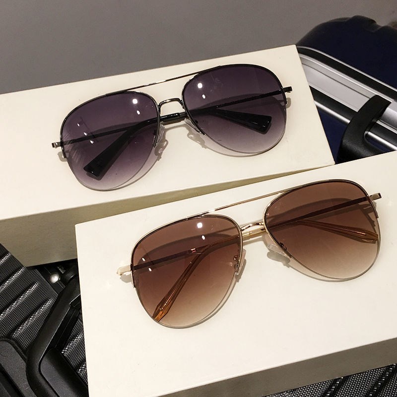 Brown sunglasses sunglasses for men and women anti-blue big frame ...