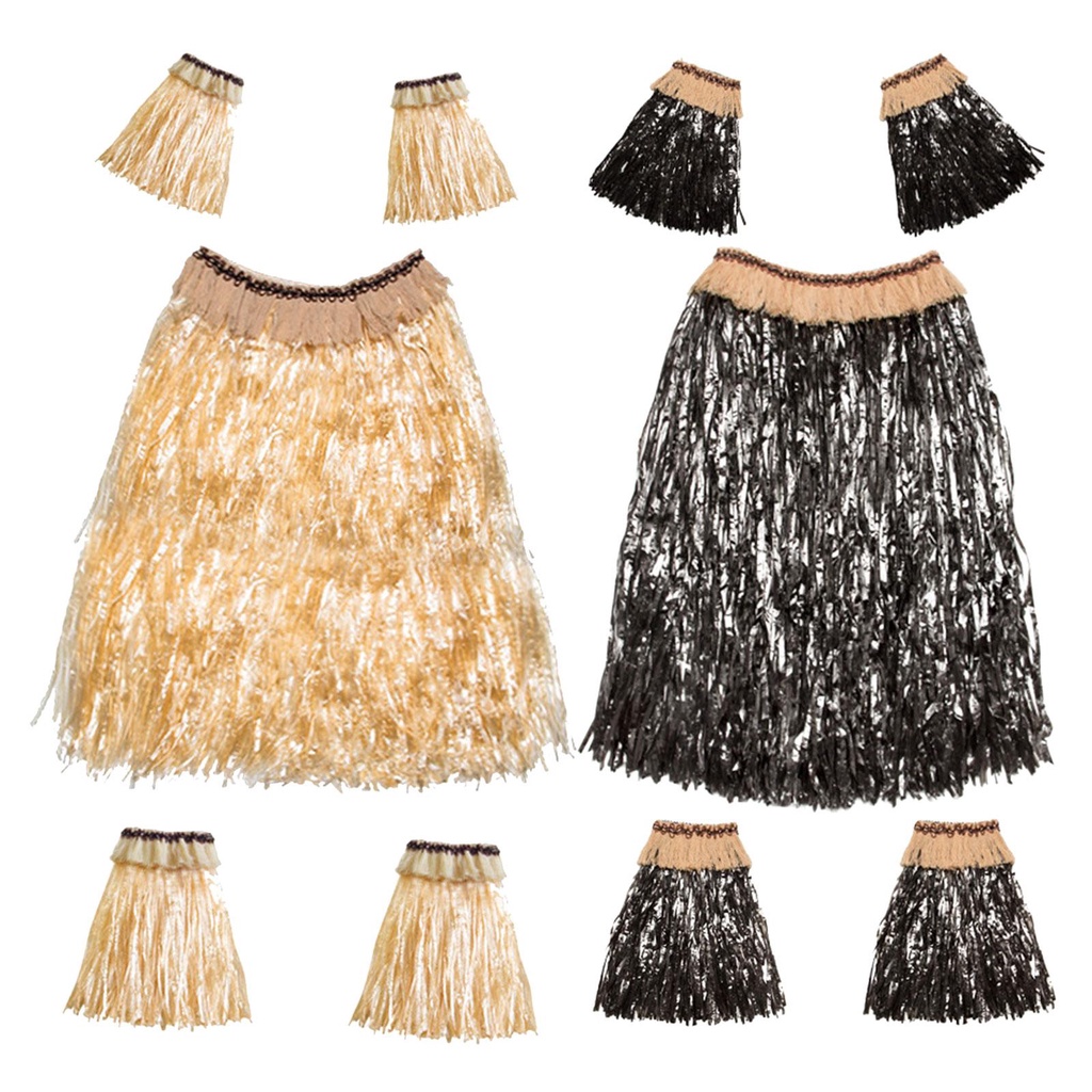 Maxivogue1 Hawaiian Skirt Hawaiian Grass Skirt Elastic Skirt Set Outfits Costume Skirt Tropical Skirt for Party Supplies Festival Birthdays Summer Shopee Philippines