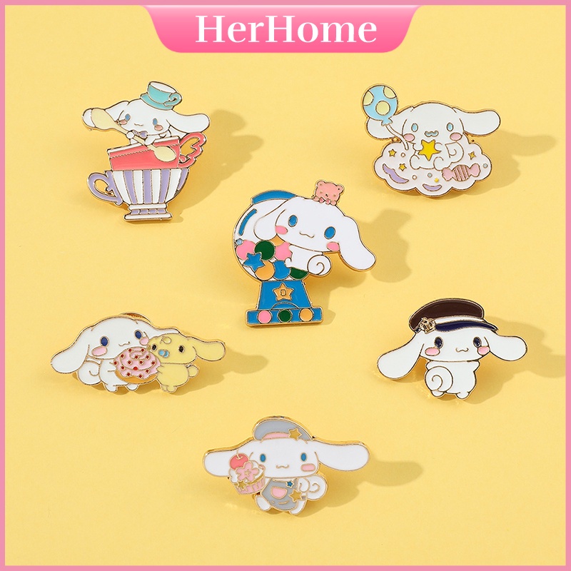 Sanrio brooch Japanese Soft Cute Cinnamoroll Cartoon Metal brooch badge ...