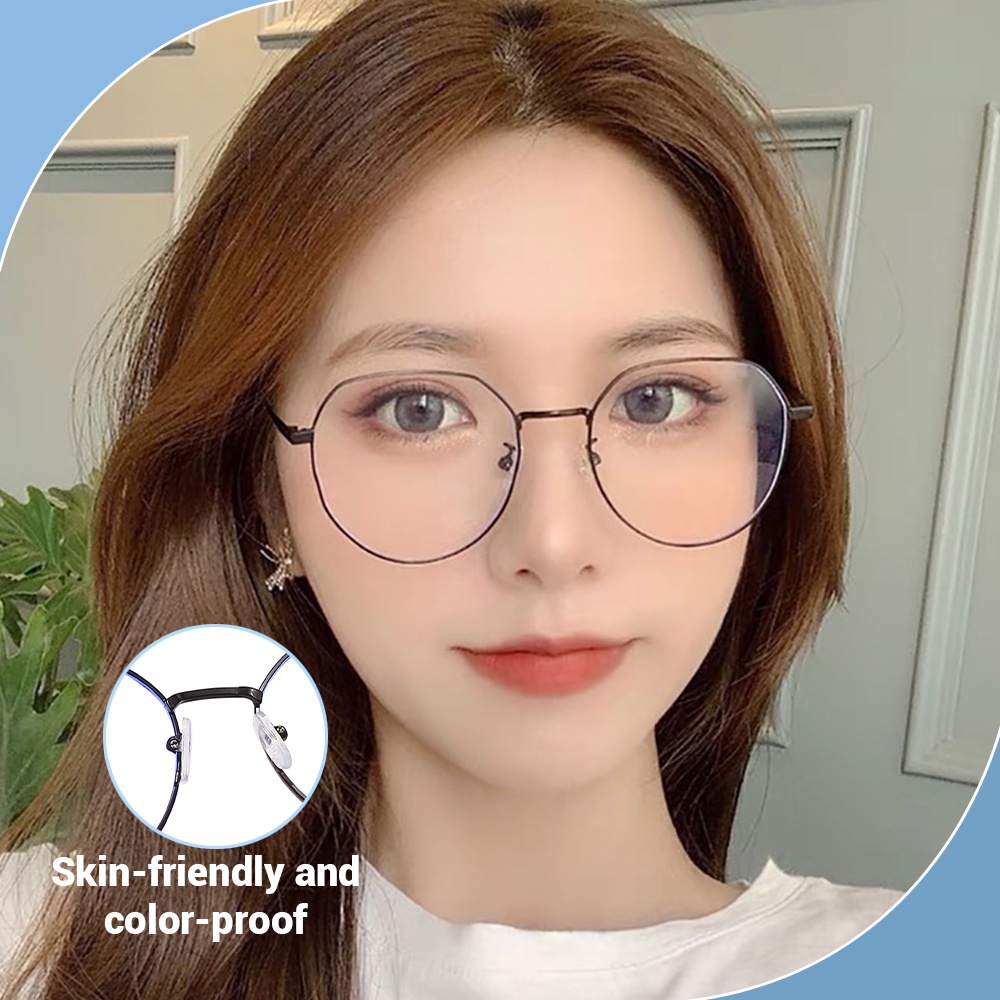 Korean Anti Radiation Eyeglasses Classical Metal Round Retro Eyeglass