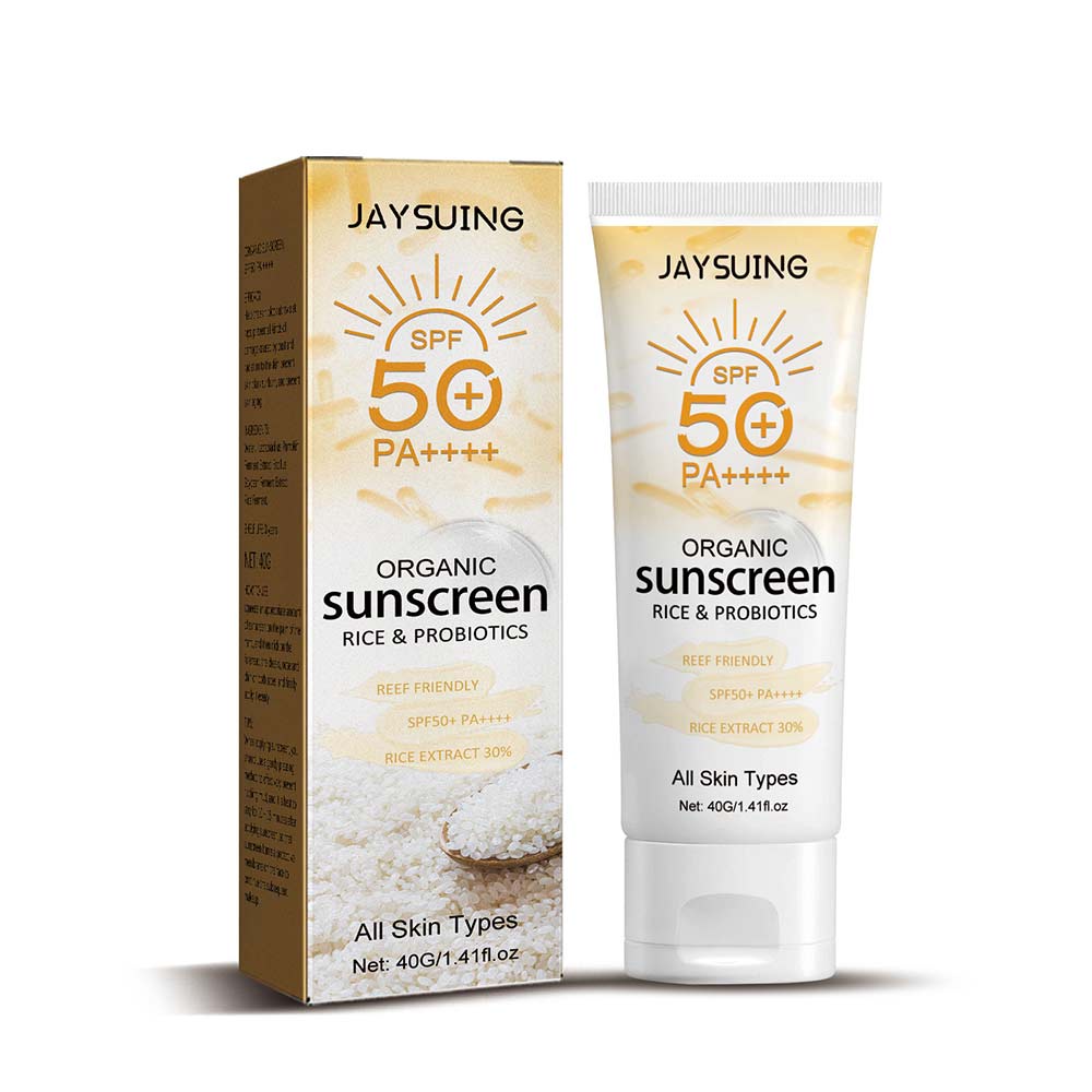 Jaysuing probiotic rice organic sunscreen UVA and UVB protection SPF 50 ...